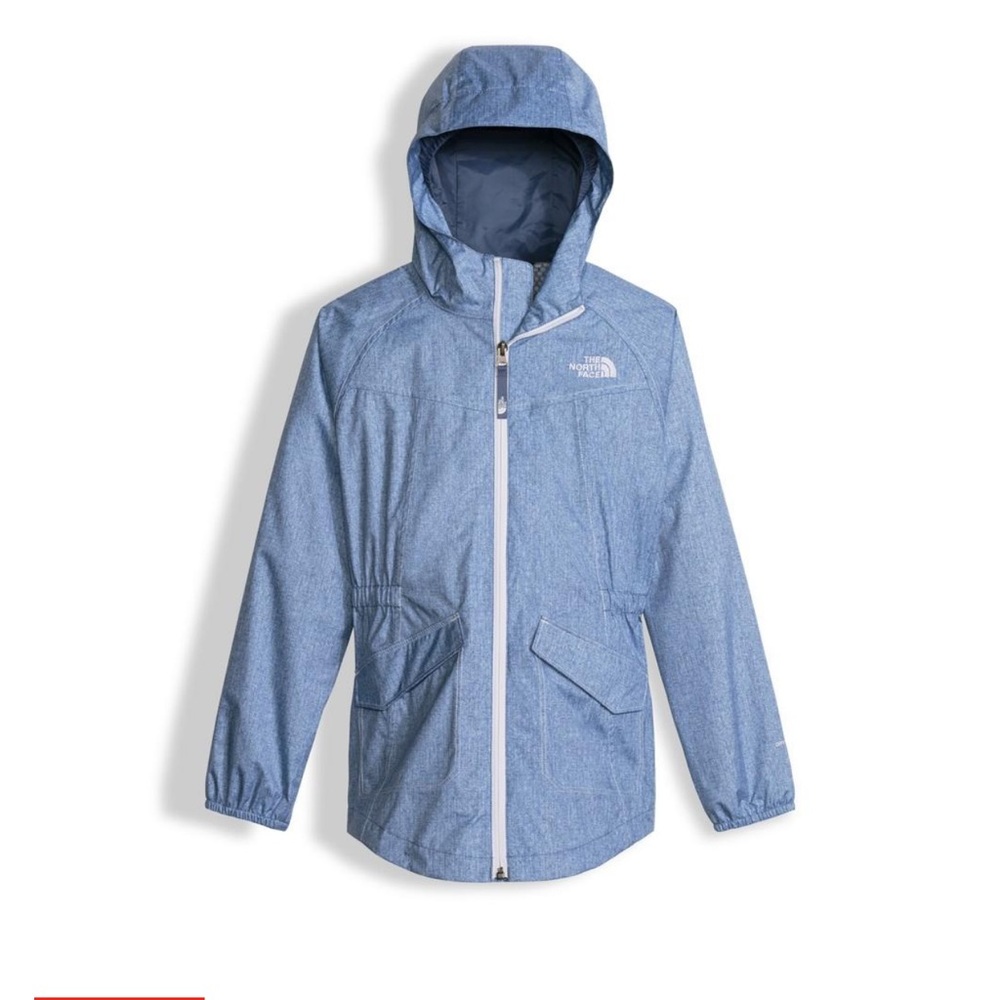 The North Face Blue Hooded Rain Jacket